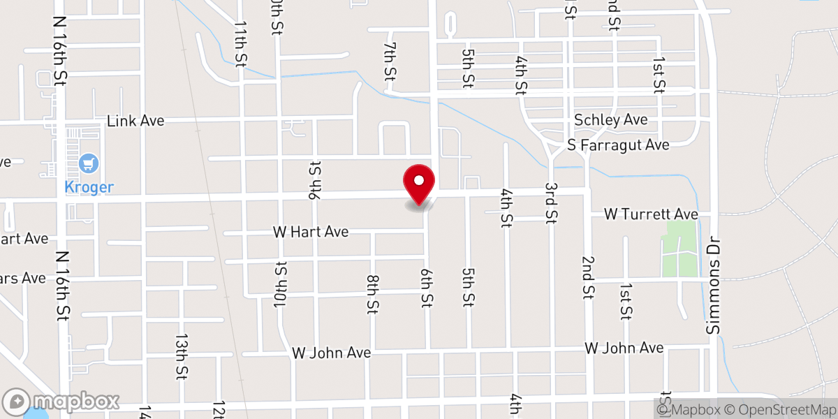 Map showing location of St Therese Catholic Church