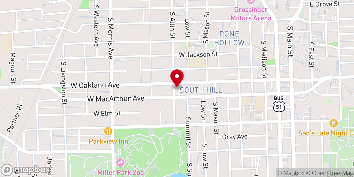 Map showing location of Point of Change Church of the Nazarene