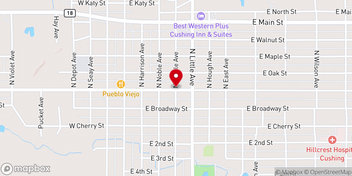 Map showing location of First Baptist Church-Southern