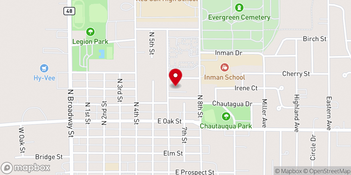 Map showing location of Grace Baptist Church