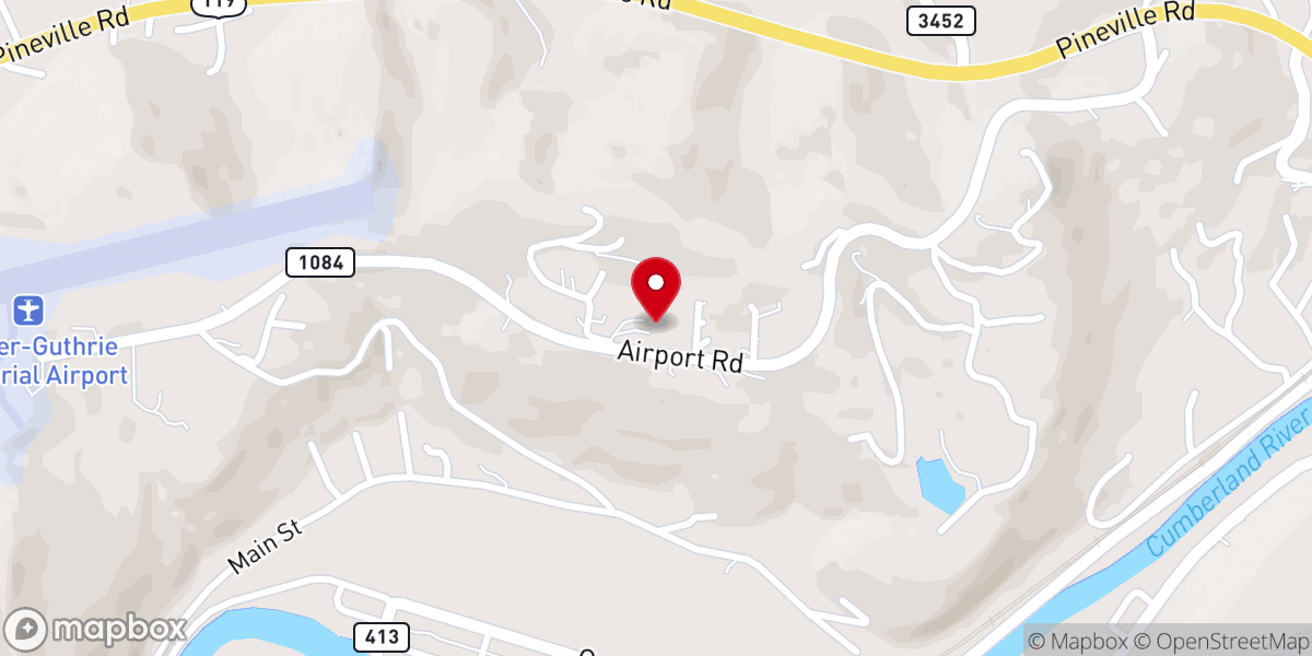 Map showing location of Church of the Nazarene