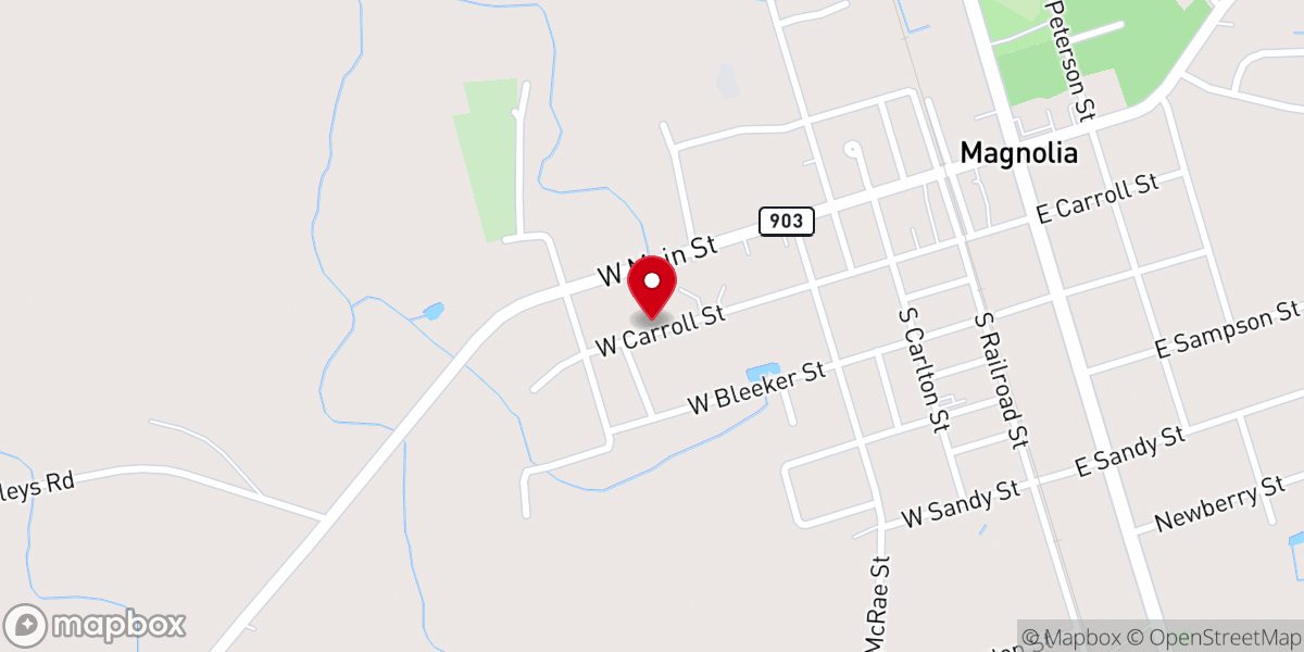 Map showing location of St James AME Zion Church