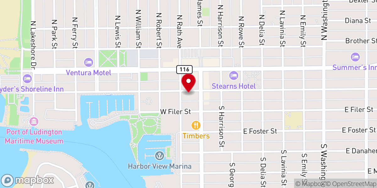 Map showing location of People's Church