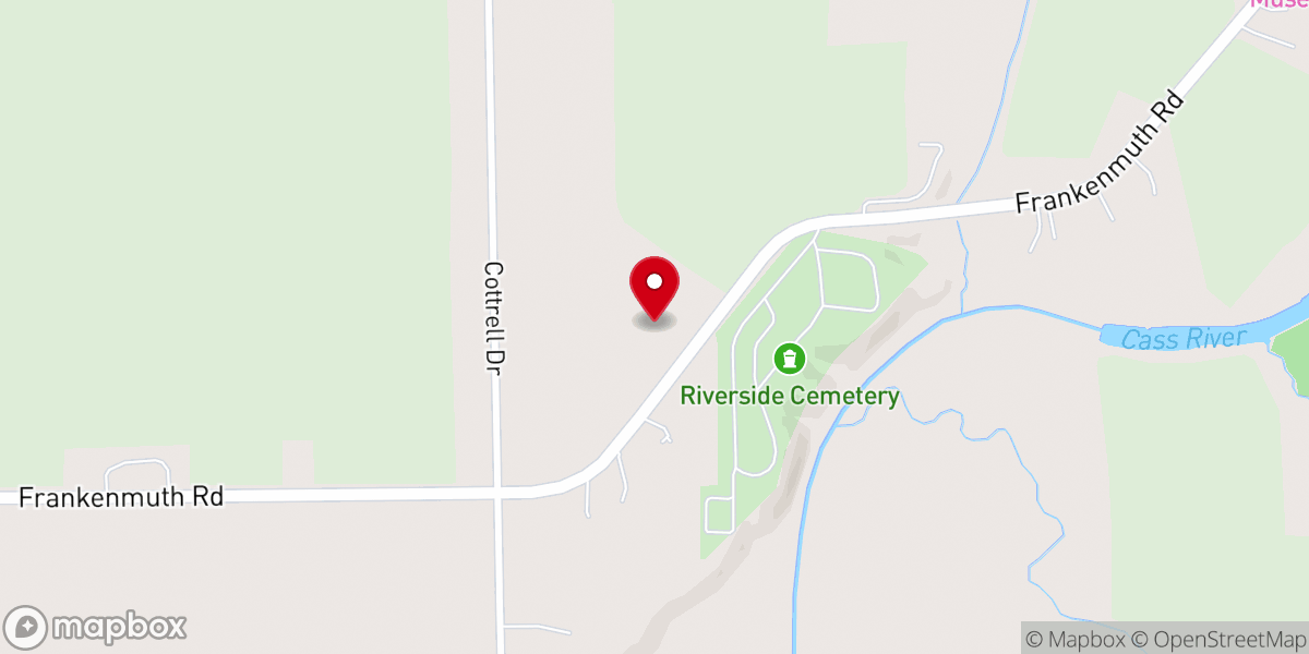 Map showing location of Vassar Baptist Church