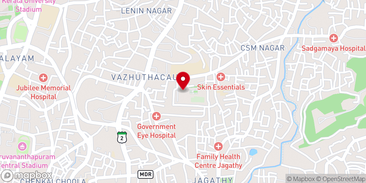 Map showing location of Carmel Hill Monastery Roman Catholic Church, Vazhuthacaud