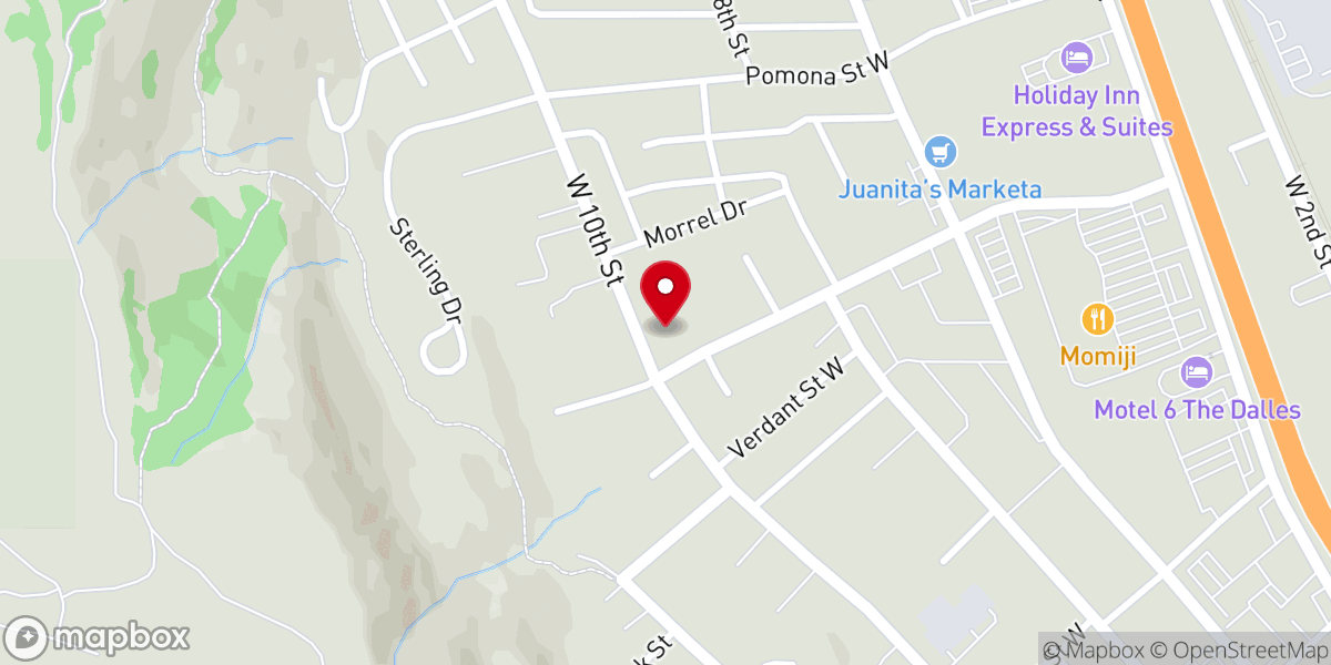 Map showing location of Emmanuel Baptist Church