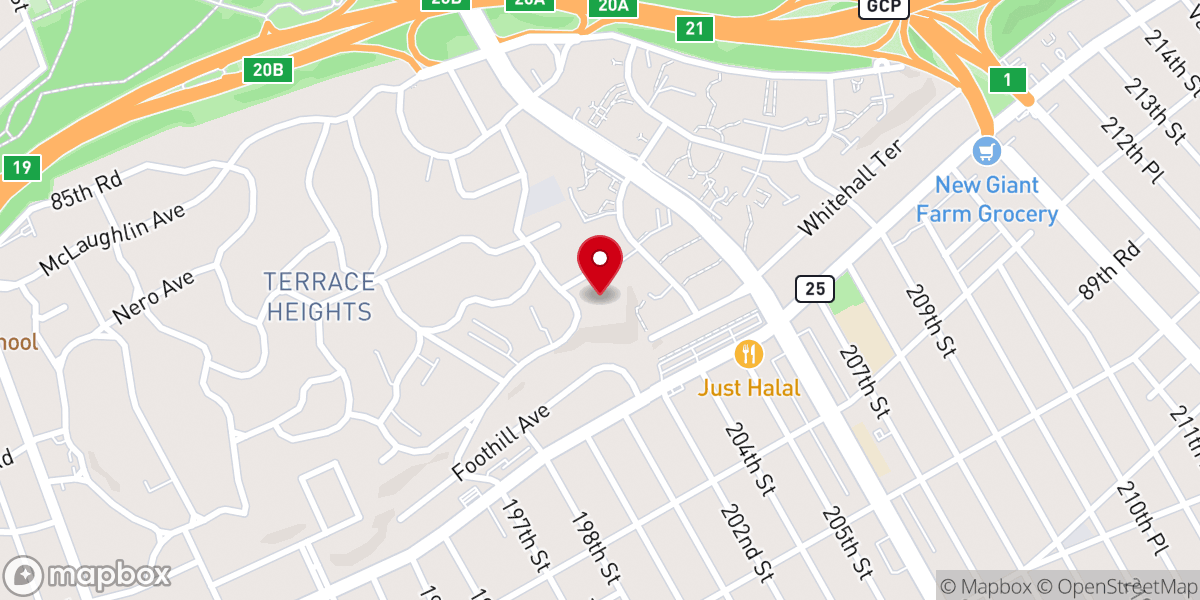 Map showing location of Christian Fellowship Center