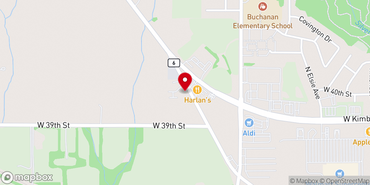 Map showing location of Redeemed Voices Worship Center