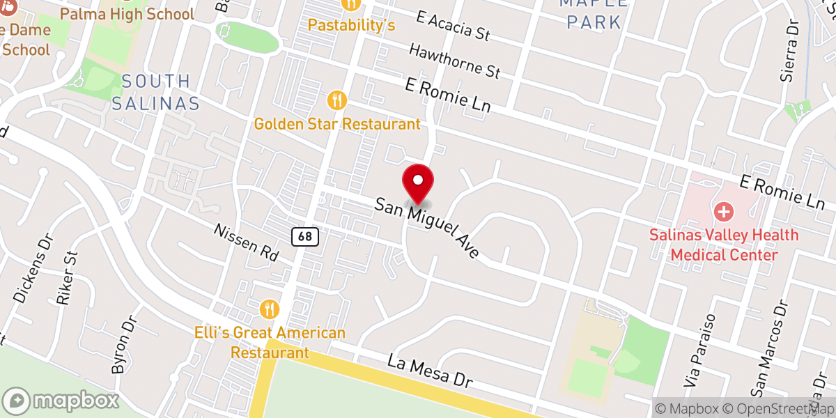 Map showing location of St. Paul's Episcopal Church