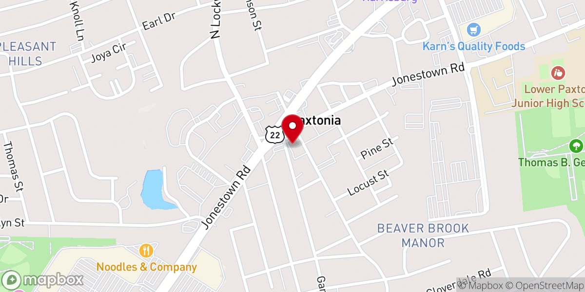 Map showing location of Fellowship Church