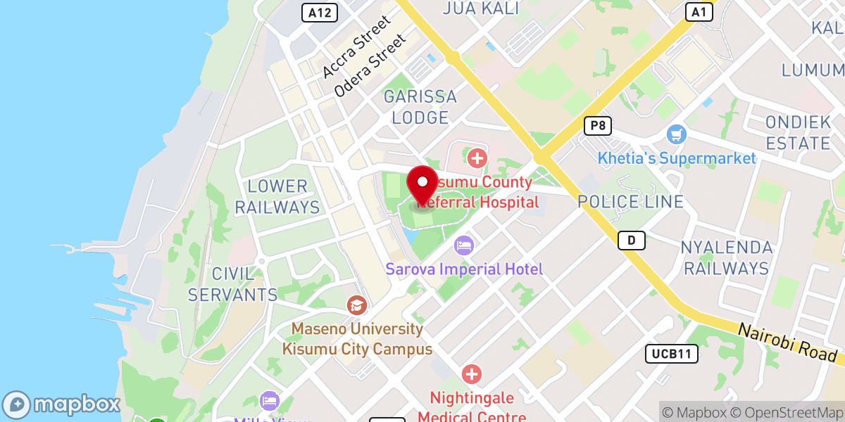 Map showing location of Kunya Catholic Church