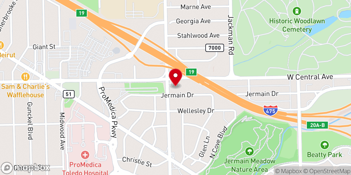 Map showing location of Saint Philip Lutheran Church