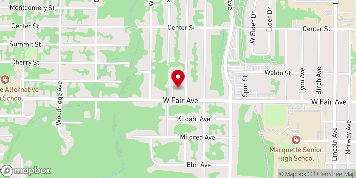 Map showing location of Redeemer Lutheran Church