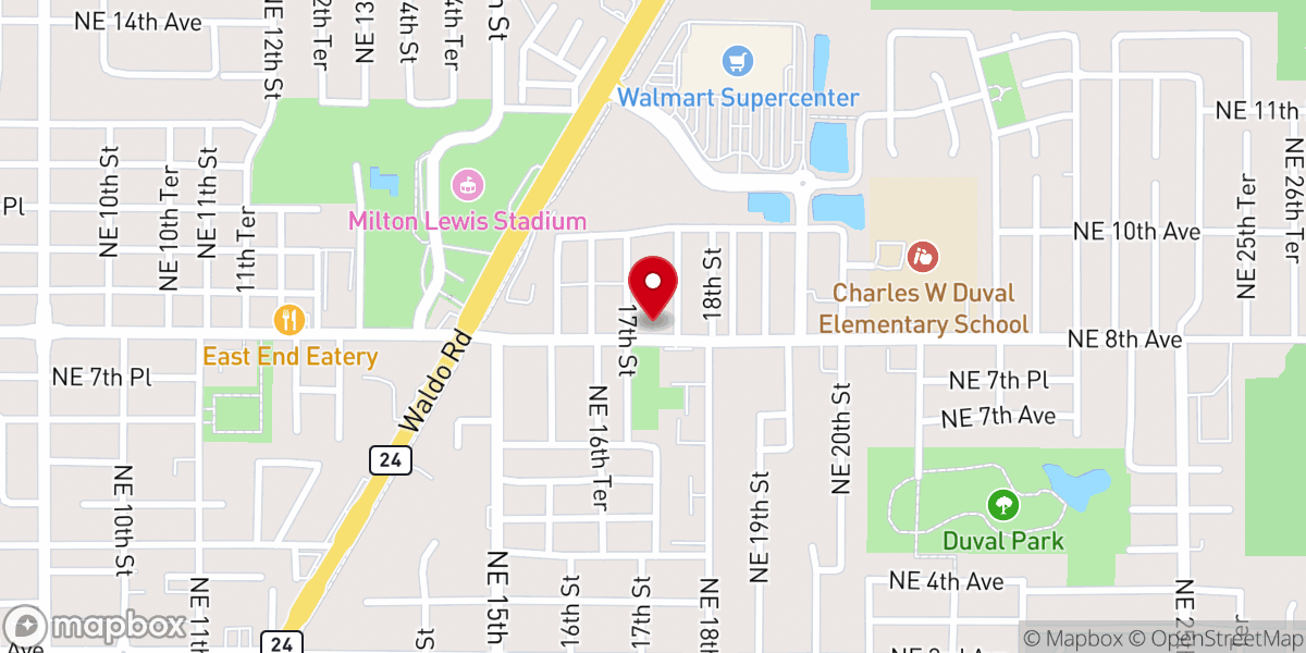 Map showing location of Pilgrim Rest Church of God in Unity