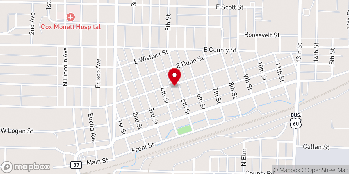 Map showing location of Calvary Chapel