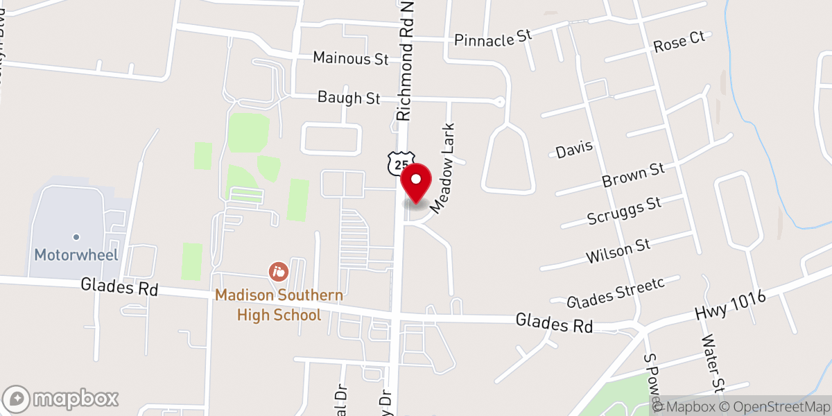 Map showing location of Appalachian Ministries