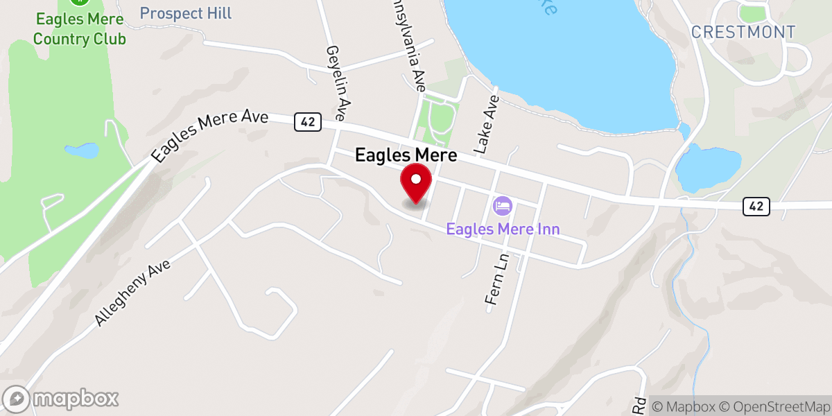Map showing location of St. John's in the Wilderness Episcopal Church