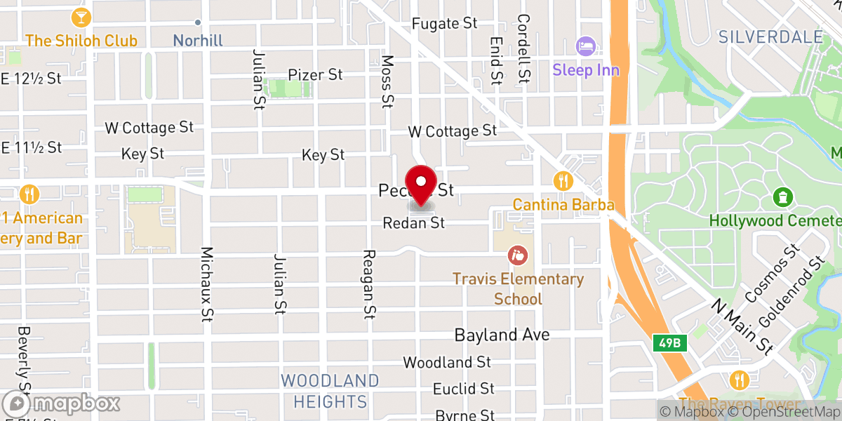 Map showing location of St. Mark’s United Methodist Church