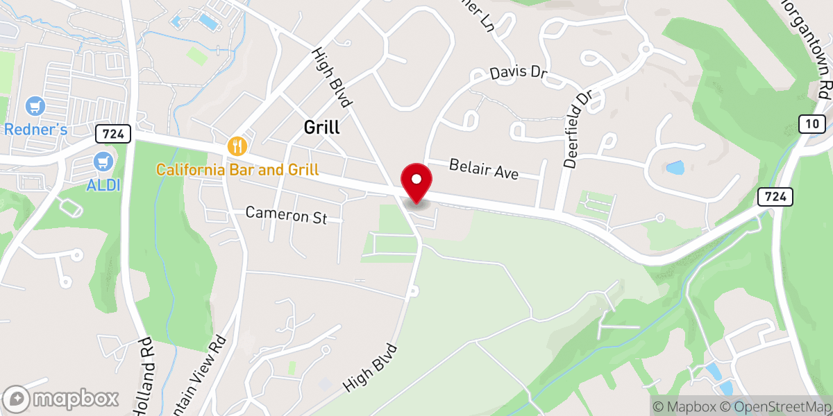 Map showing location of The Bridge Fellowship Church