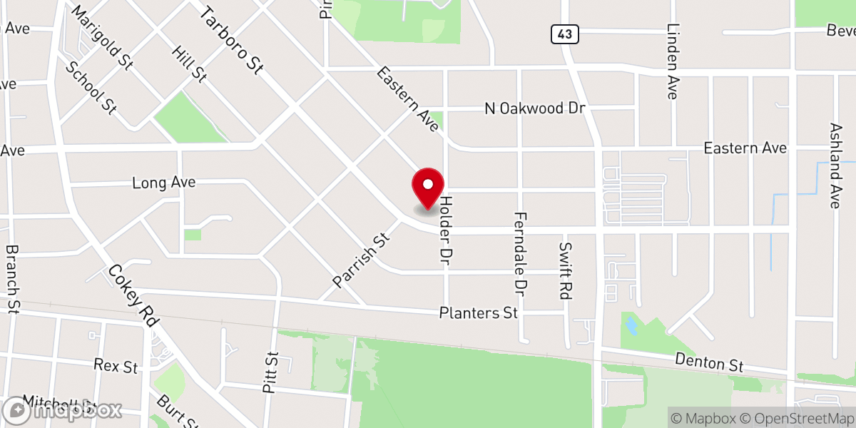 Map showing location of St. Mark AME Church