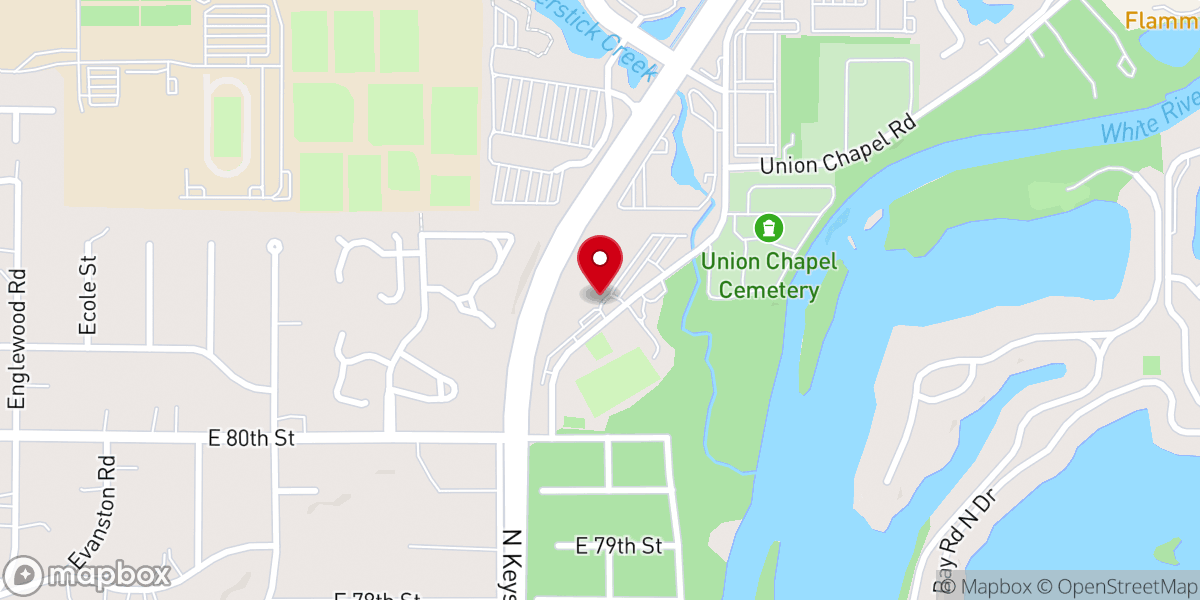 Map showing location of Colonial Hills Baptist Church
