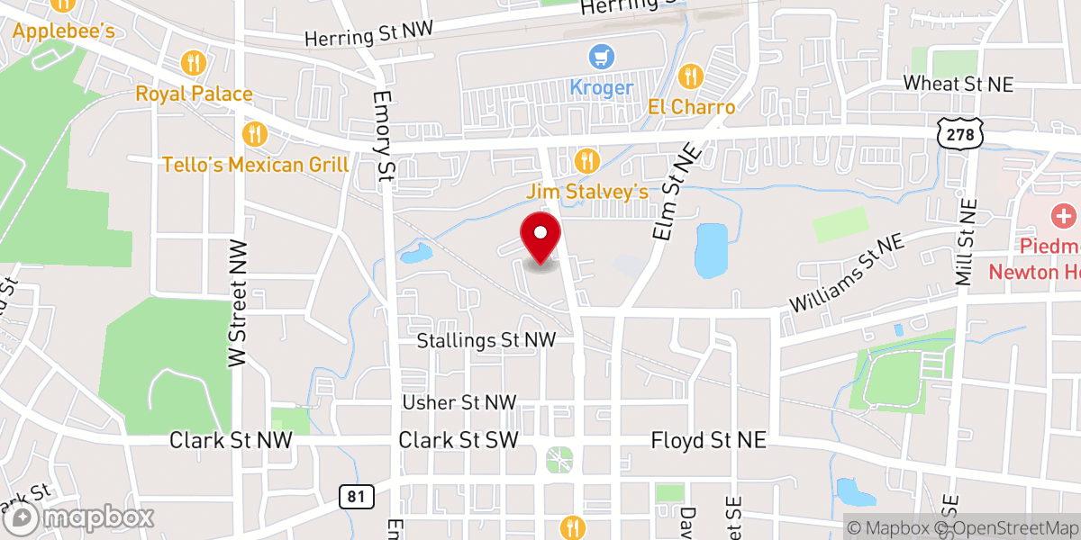 Map showing location of Revive Church