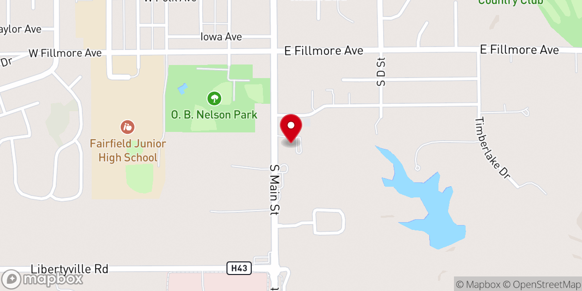 Map showing location of Immanuel Lutheran Church