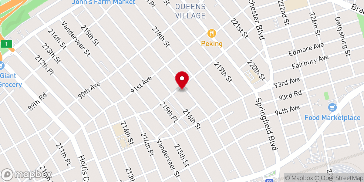 Map showing location of Evangelical Lutheran Church of the Redeemer