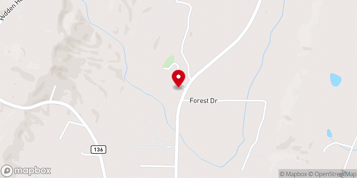 Map showing location of Cooper Heights Church