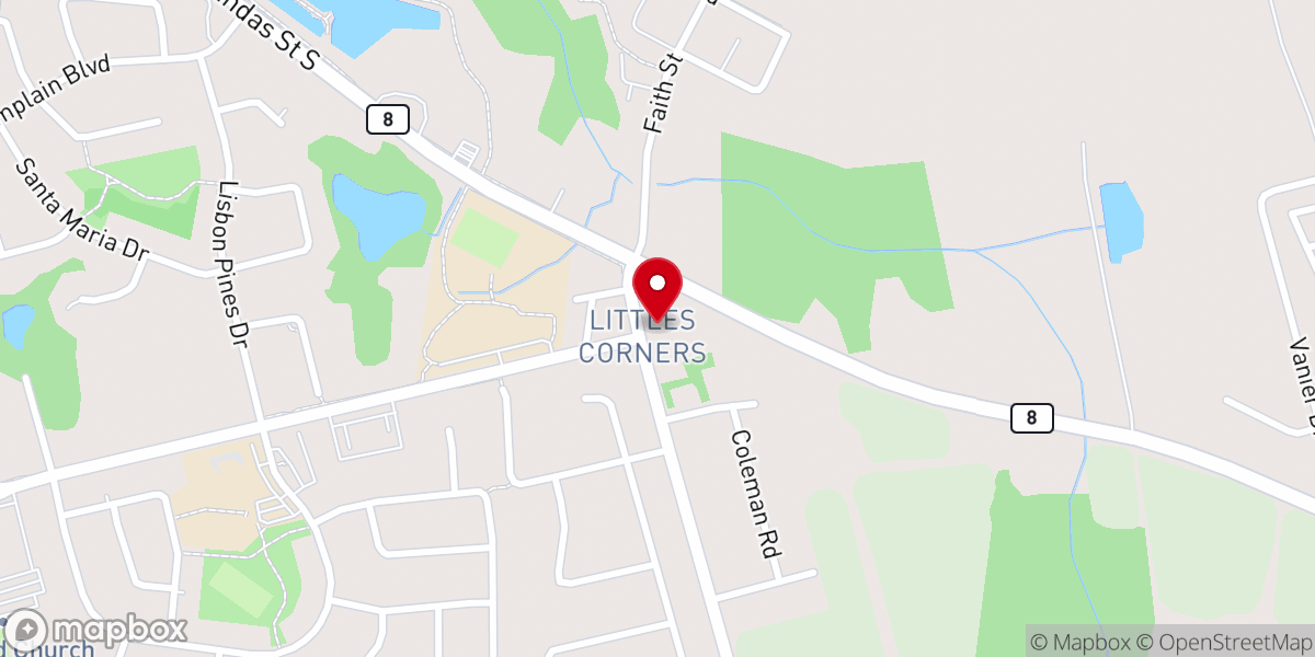 Map showing location of Evangelical Church of God