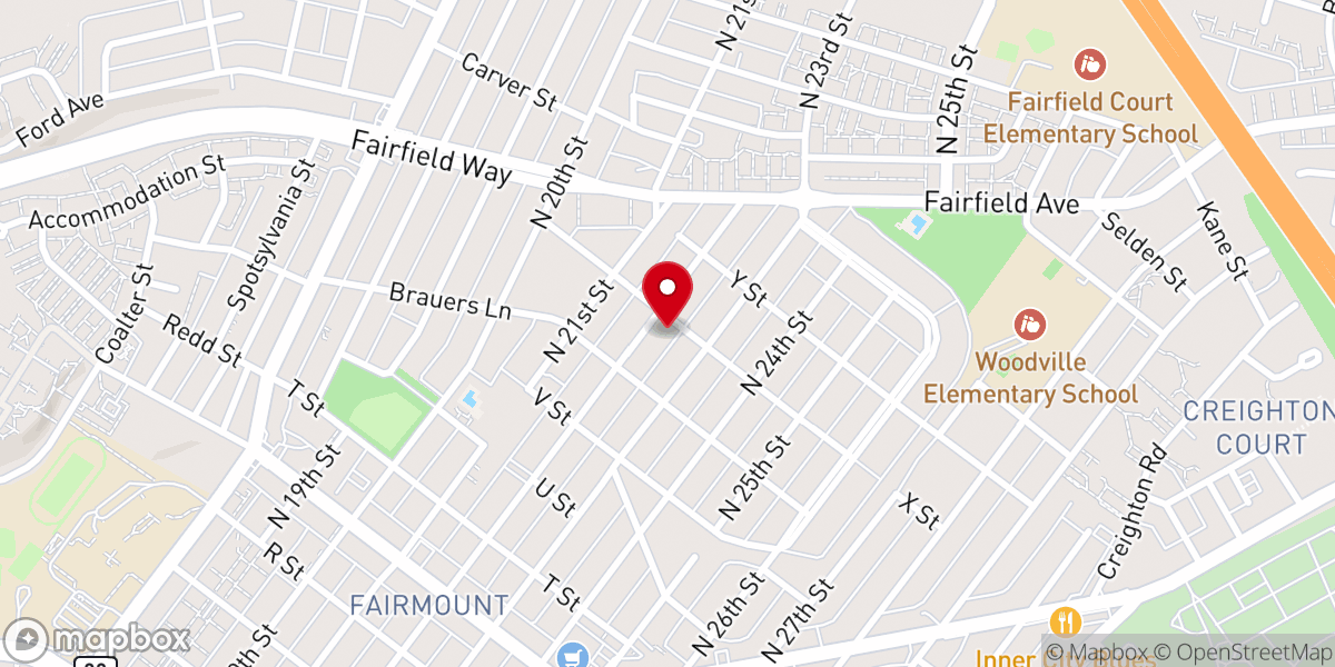 Map showing location of Saint Peters Episcopal Church