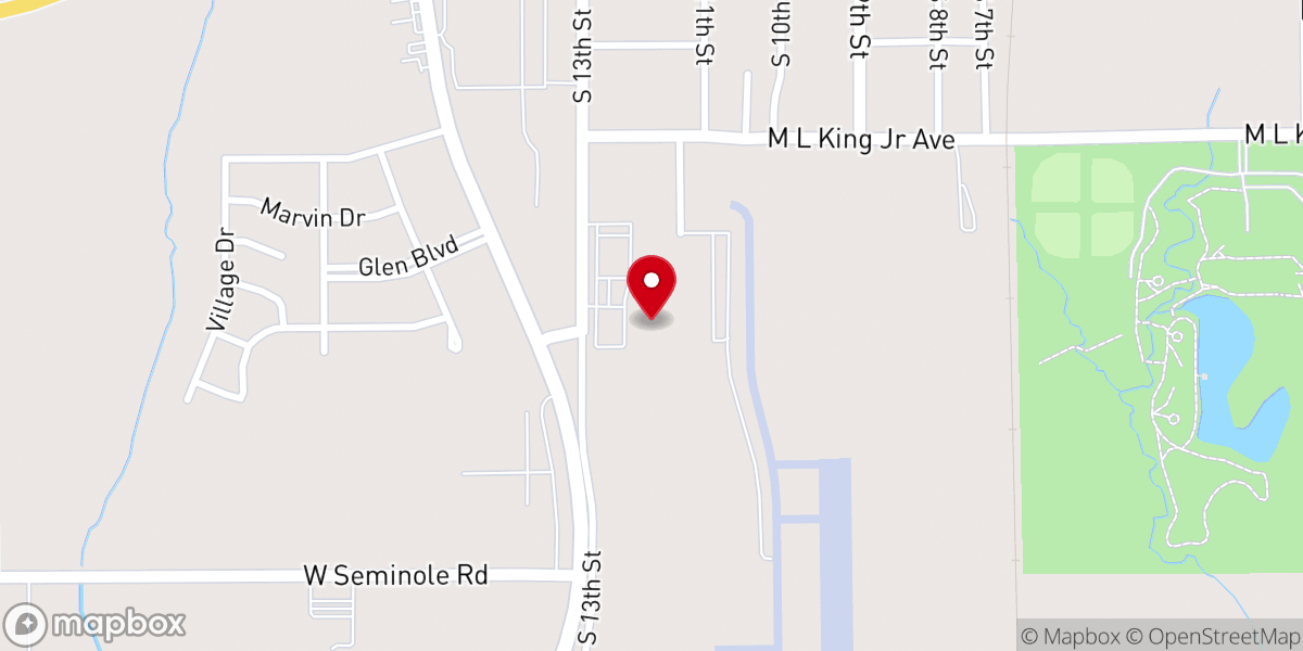 Map showing location of Stephens County Fair Grounds