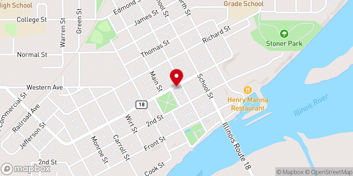 Map showing location of Henry