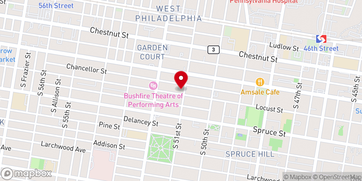 Map showing location of Temple of Worship and Praise