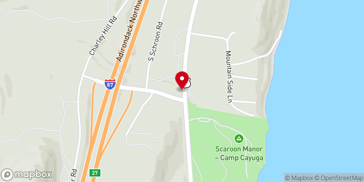 Map showing location of Sportsmen's Dinner - Mountainside Bible Chapel