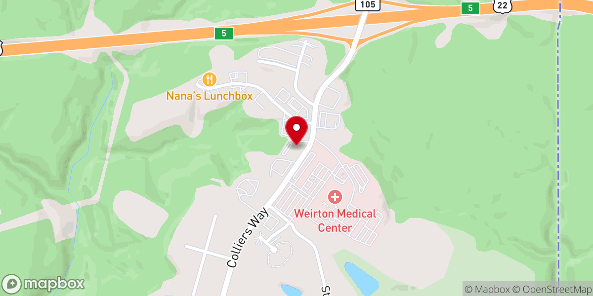 Map showing location of Steubenville Seventh Day Adventist Church