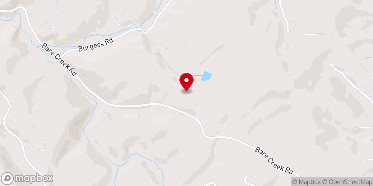 Map showing location of Big Ridge Community Church