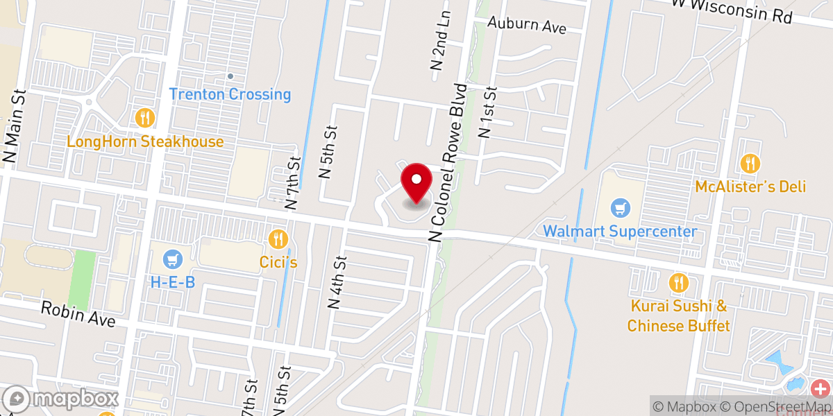Map showing location of McAllen Texas Temple
