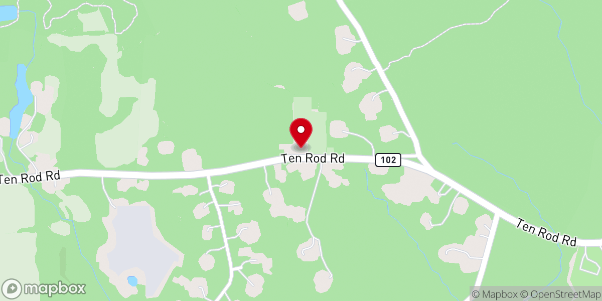 Map showing location of Chestnut Hill Baptist Church