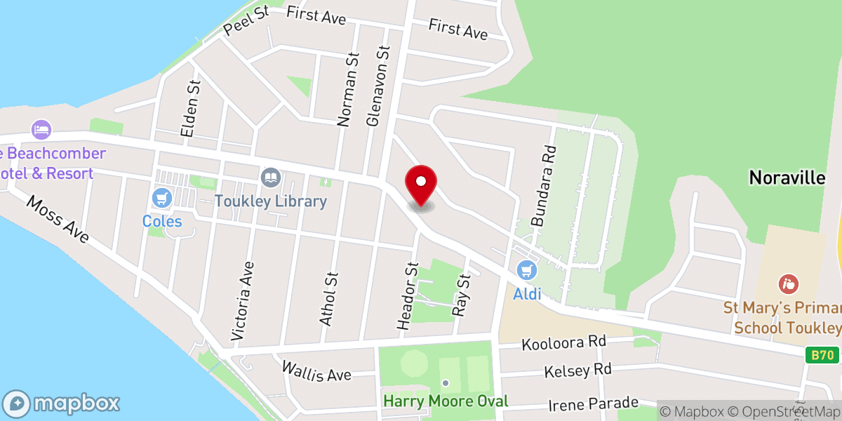Map showing location of Church of Christ