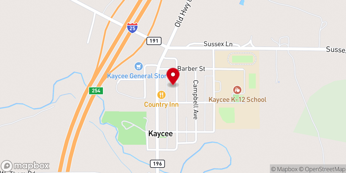 Map showing location of Saint Hubert Catholic Mission