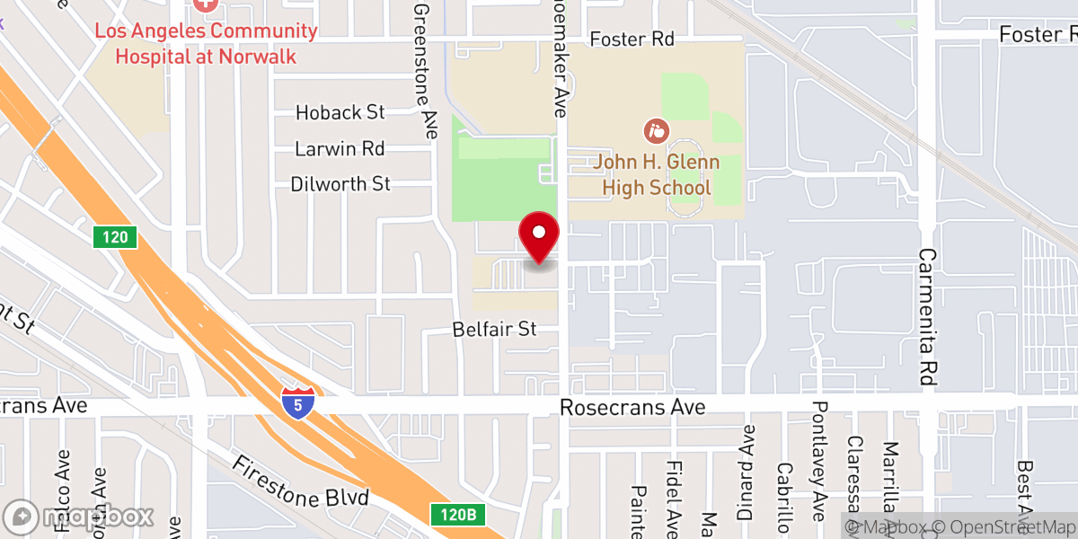 Map showing location of St. Linus Catholic Church
