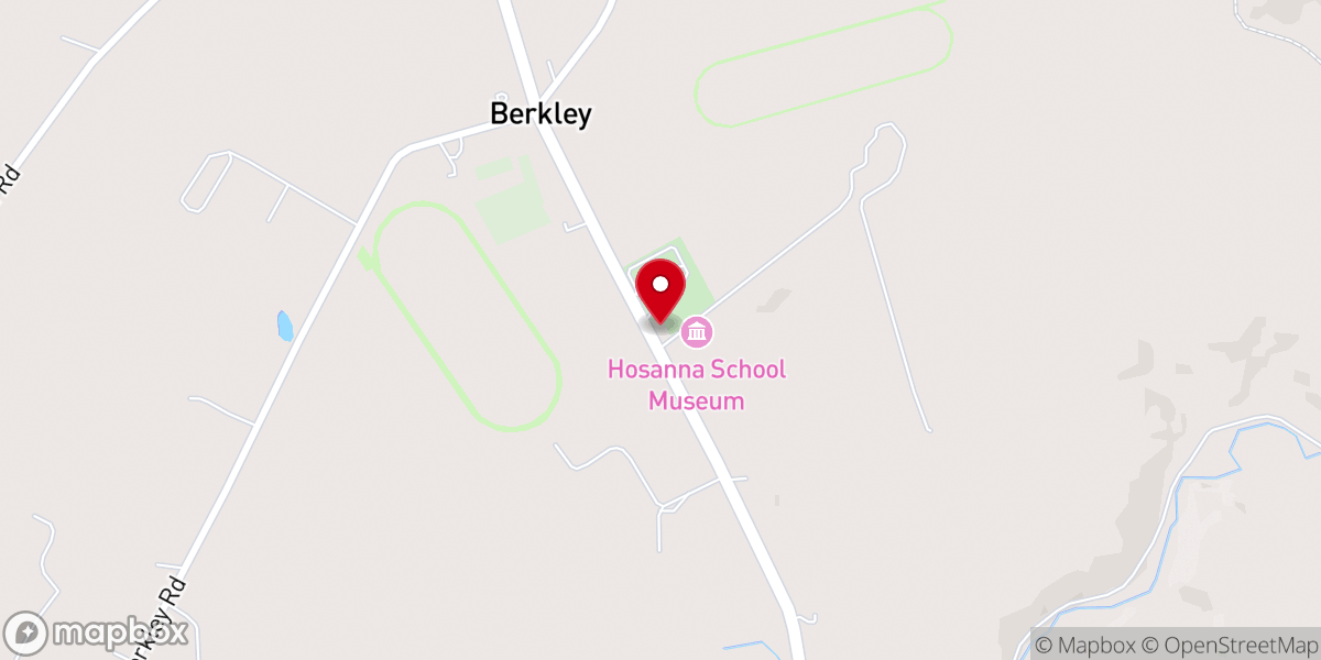 Map showing location of Hosanna AME Church