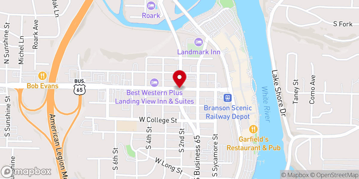 Map showing location of Country Gospel Ministries Inc