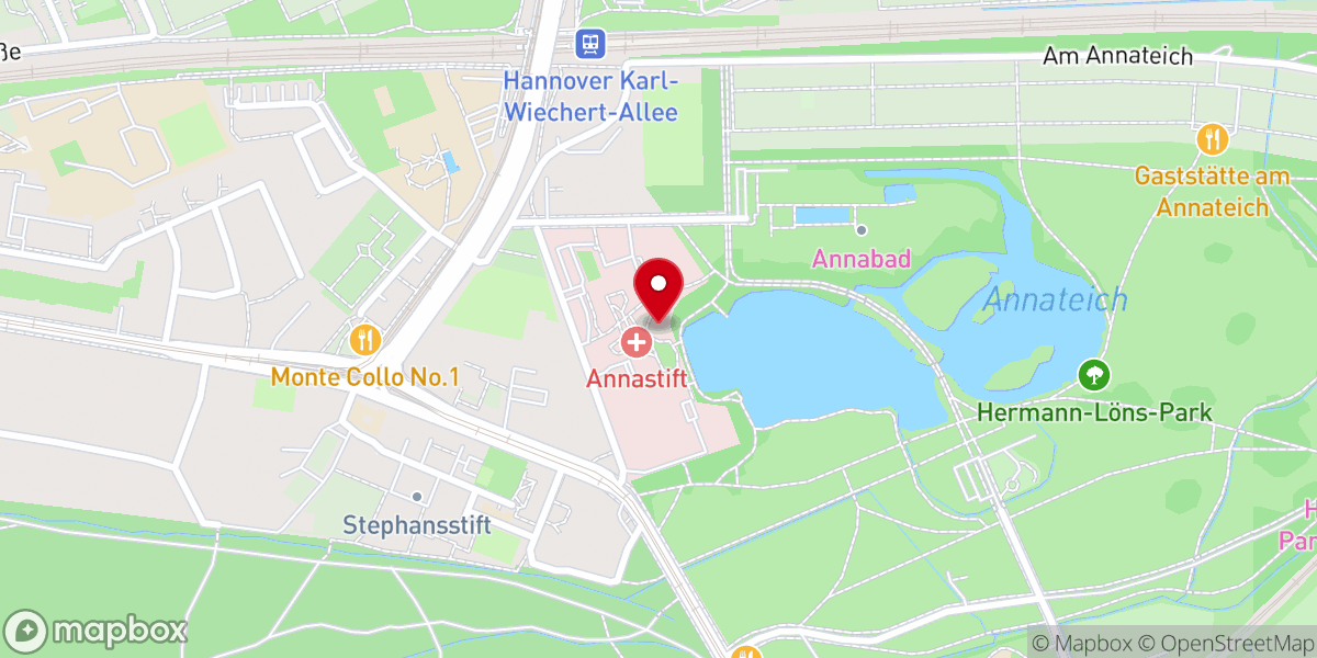Map showing location of Kapelle Annastift Hannover