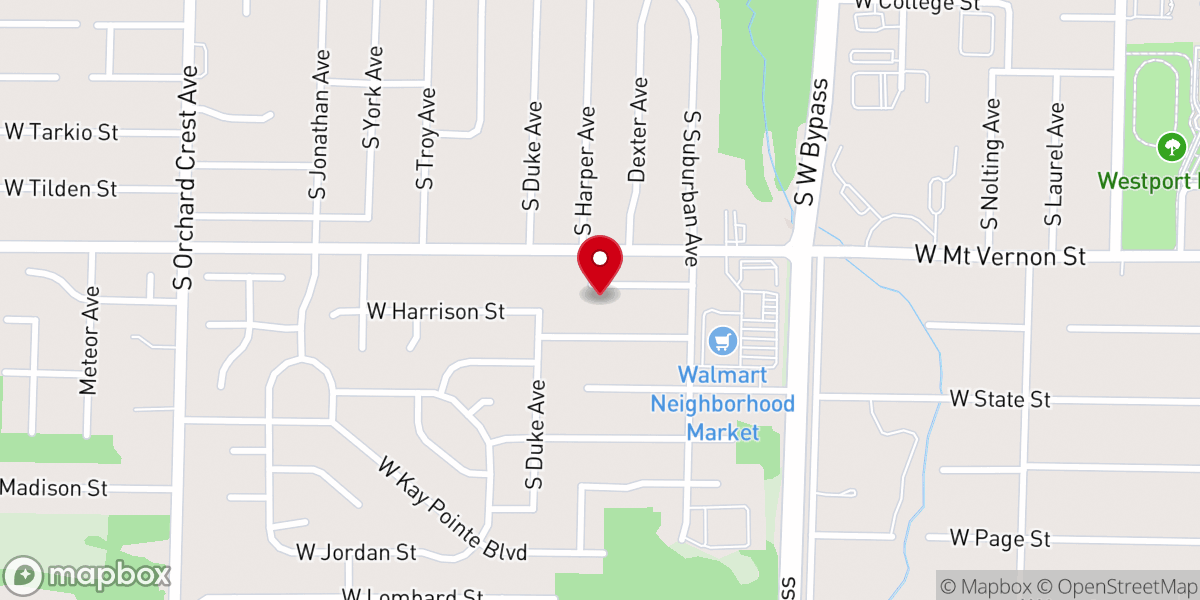 Map showing location of Grace Community Church
