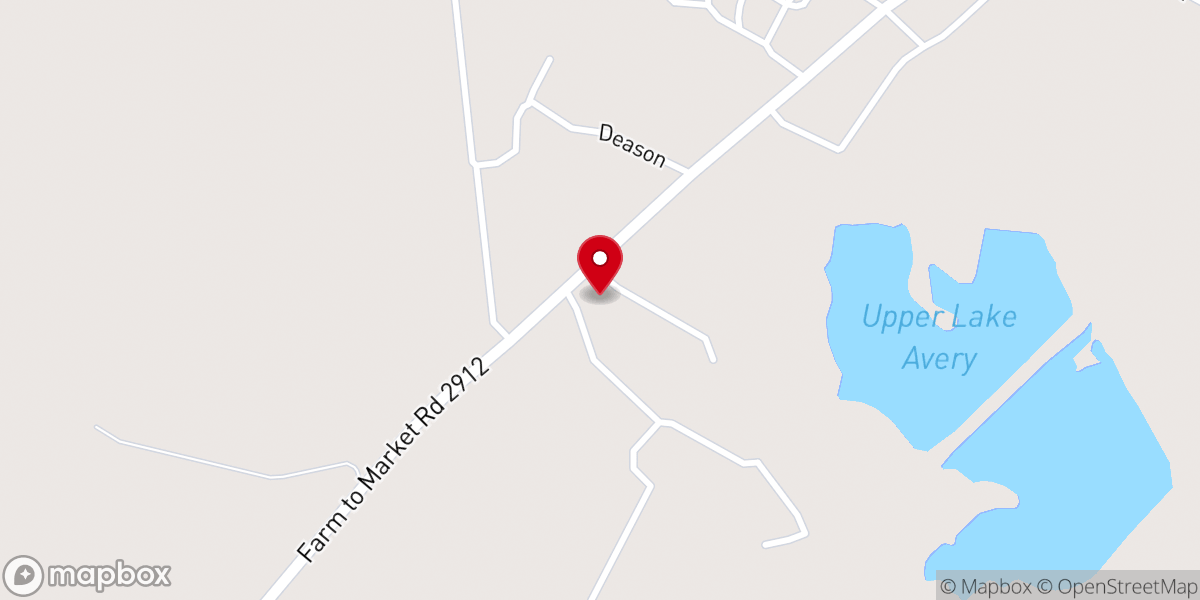 Map showing location of Rosehill Baptist Church