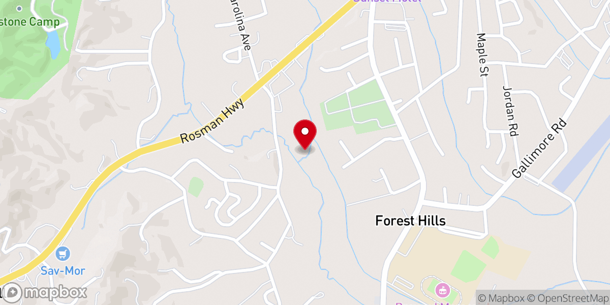Map showing location of One Church Brevard Inc
