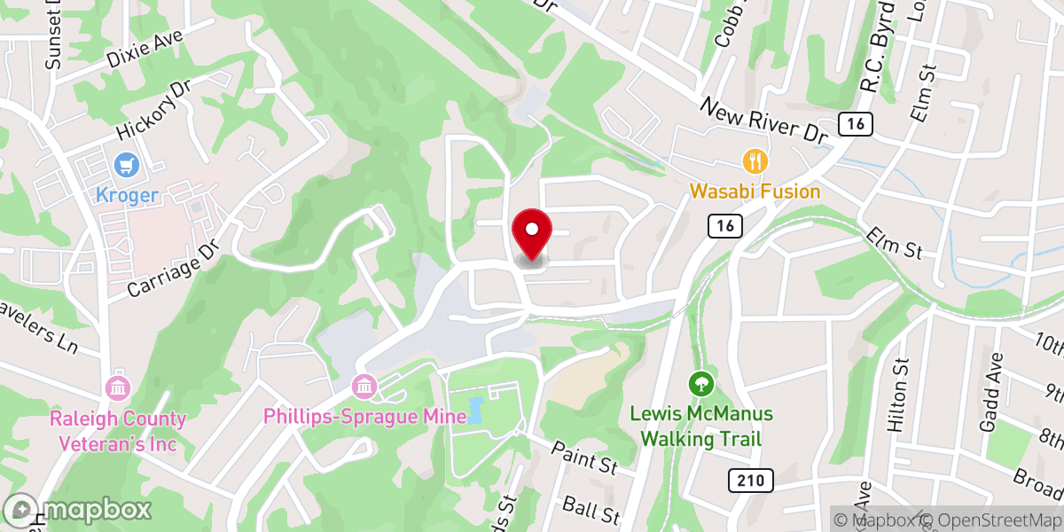 Map showing location of Sprague Freewill Baptist Church