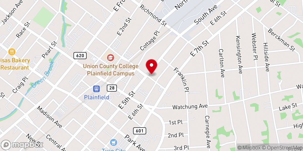 Map showing location of Bethel Presbyterian Church